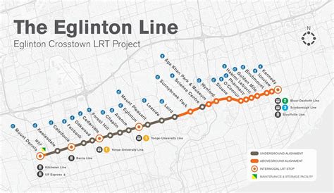 Eglinton Crosstown Station Map | Station map, Underground lines, Map