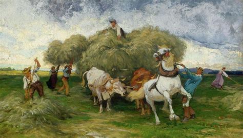 Hay harvest Painting by Rudolf - Fine Art America