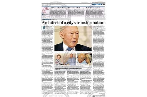 Front-page tributes to Mr Lee Kuan Yew in newspapers in Asia | The ...