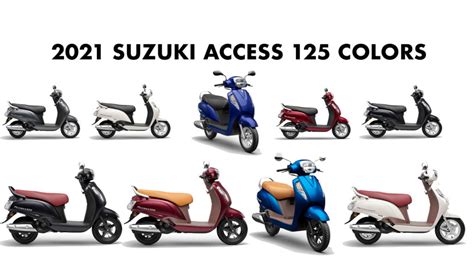 2021 Suzuki Access 125 Colors: Blue, White, Silver, Red, Black - GaadiKey