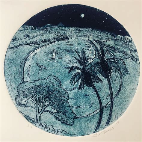 Cooee Bay Yeppoon Collagraph | Collagraph printmaking, Printmaking, Collagraph