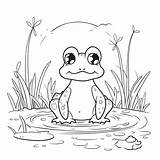 Jumping Frogs Clipart Coloring sketch template