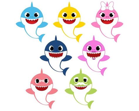 Baby Shark SVG Shark Family SVG Shark SVG Baby Shark | Etsy | Decoraciones de cumpleaños de bebé ...