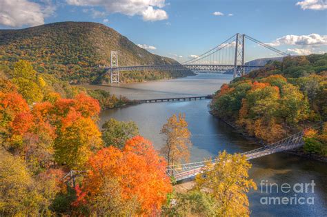 Hudson River and Bridges Photograph by Clarence Holmes - Pixels