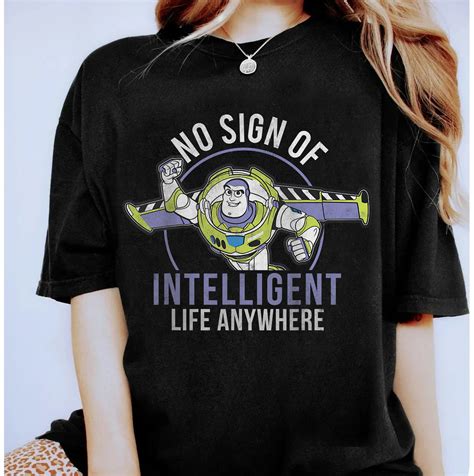 Disney Pixar Toy Story Buzz Lightyear No Sign Of Intelligent Life Anywhere Shirt, Disney Family ...