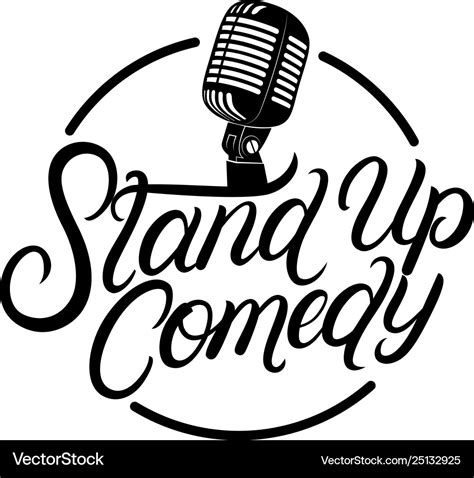 Stand up comedy hand written lettering Royalty Free Vector