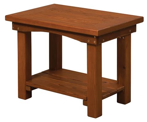 Rustic End Table Farmhouse Decor Oak Wood Furniture ...