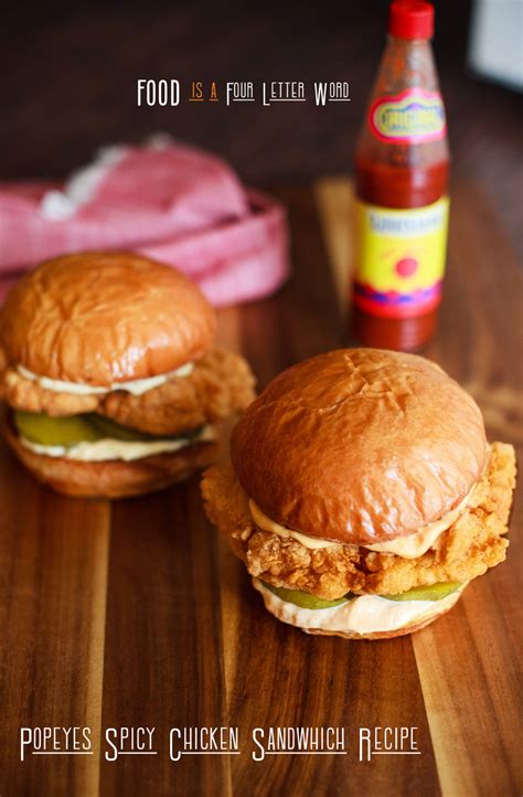 Popeyes Spicy Chicken Sandwich Recipe – FOOD is Four Letter Word