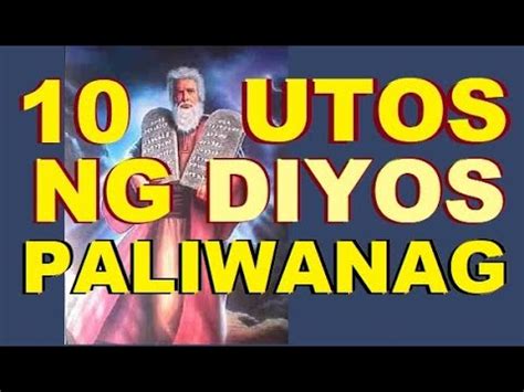 10 Sampung Utos Ng Diyos English At Tagalog Version Mula Sa Bibliya - YouTube