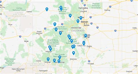 Colorado Hot Springs Map – Best Natural Hot Springs Map in Colorado