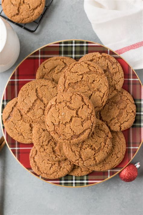 The BEST Crispy Gingersnap Cookies - The Clean Eating Couple