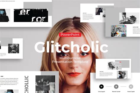 Glitchollic - PowerPoint Template | Presentation Templates ~ Creative Market