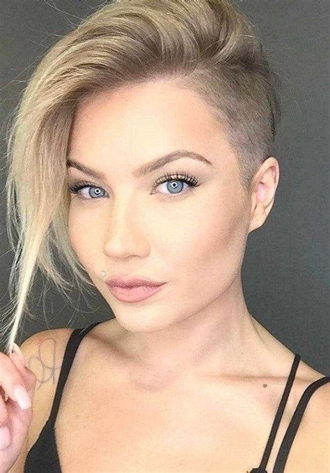 Stylish Short side shaved Haircuts Ideas For Women 2019 | Shaved hair ...