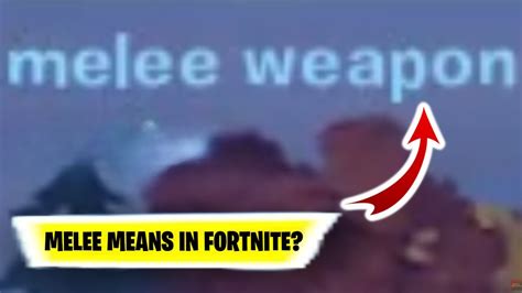 What is MELEE in fortnite? | What is MELEE WEAPON DAMAGE fortnite? | How to do melee damage ...