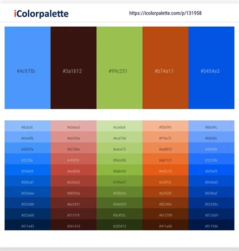 1 Latest Color Schemes with Cedar And Fiery Orange Color tone combinations | 2023 | iColorpalette