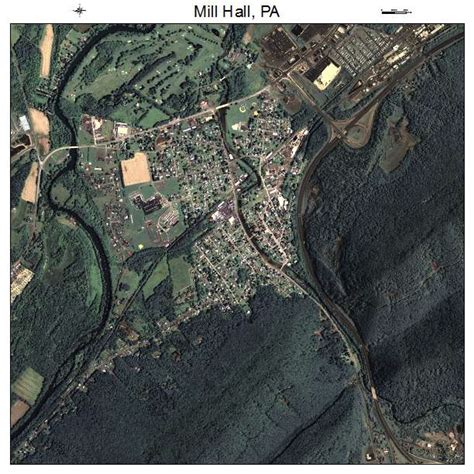 Aerial Photography Map of Mill Hall, PA Pennsylvania