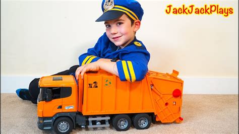 Pretend Play Cops and Robbers! Garbage Truck Heist Costume Skit for ...