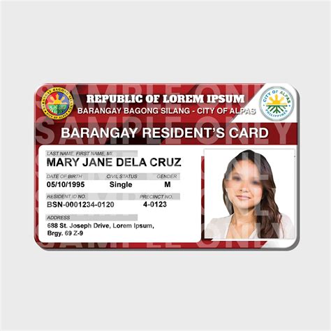 BARANGAY ID CARD TEMPLATE 5 – Competitive Card Solutions Phils Inc