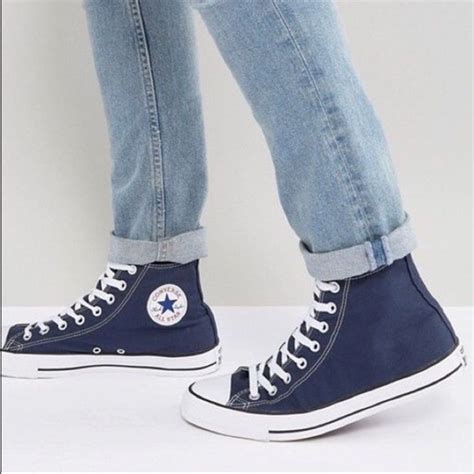 Navy Converse Converse All Star, Converse How To Wear, Converse Bleu, Outfits With Converse ...