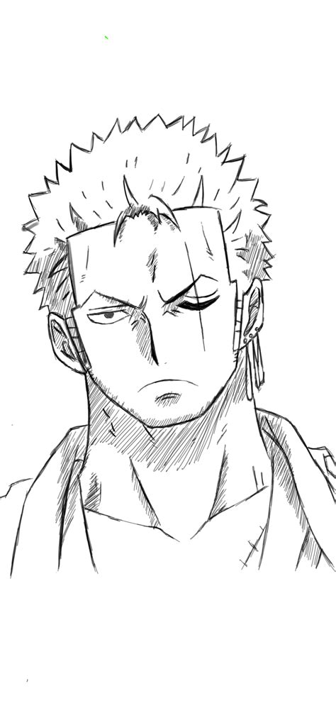 Roronoa Zoro sketch : r/OnePiece