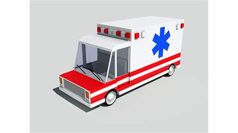 Cartoon Ambulance - 3D Model by murtazaboyraz