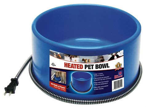 6 Qt Round Heated Pet Bowl, Blue - Walmart.com