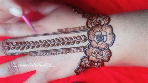 Easy Floral Mehndi Designs For Back Hand|| Simple Wedding Mehandi ...