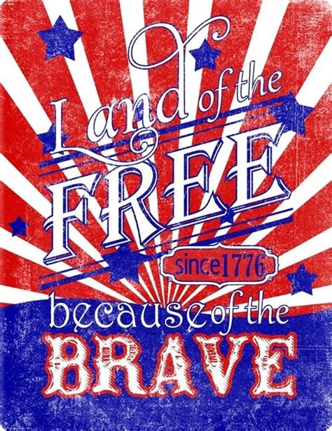 Land of the Free Because of the Brave - KnockOffDecor.com