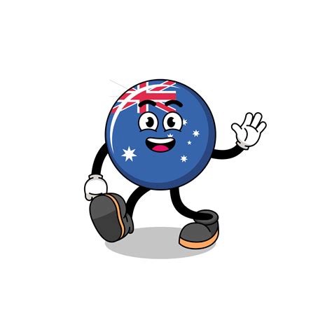 australia flag cartoon walking 15786660 Vector Art at Vecteezy