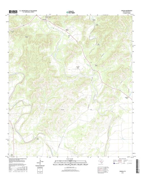 MyTopo Concan, Texas USGS Quad Topo Map