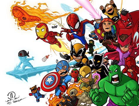 Cute Marvel Cartoon Desktop Wallpapers - Wallpaper Cave