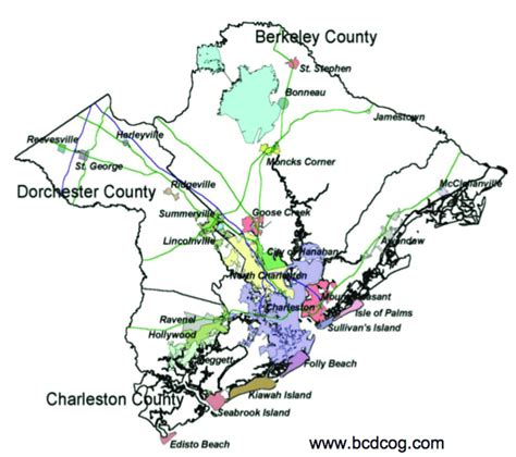 Map of the Berkeley-Charleston-Dorchester Region, South Carolina ...