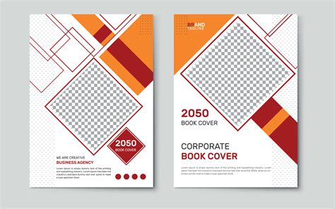 Corporate book front and back cover design template in A4 20712203 ...