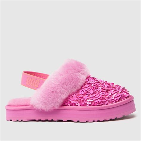 UGG Pink Funkette Chunky Girls Youth Slippers - ShoeFreak