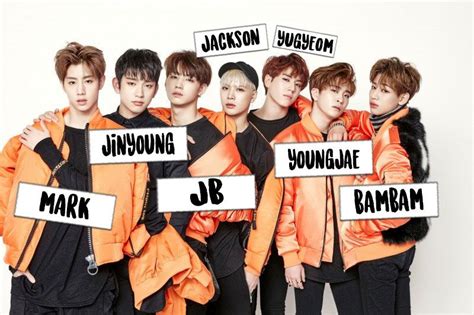 Got7 members with names Jaebum Got7, Got7 Youngjae, Got7 Jinyoung ...