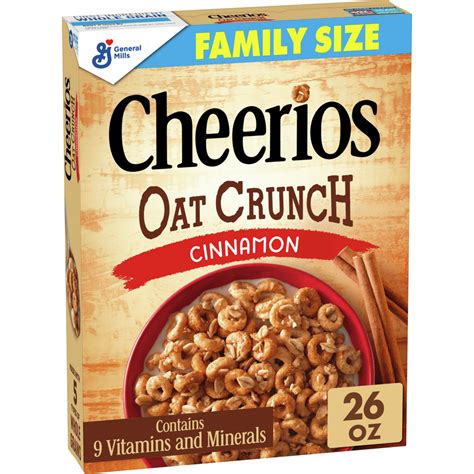 Cinnamon Oat Crunch Cheerios, Cereal with Oats, 26 oz - Walmart.com ...