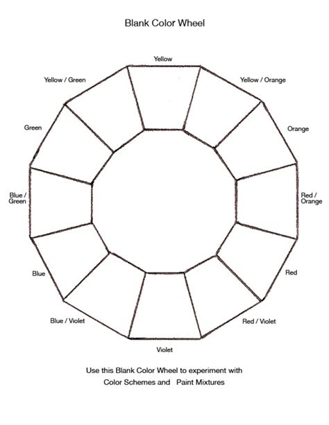 Blank Color Wheel Template – Professional Template