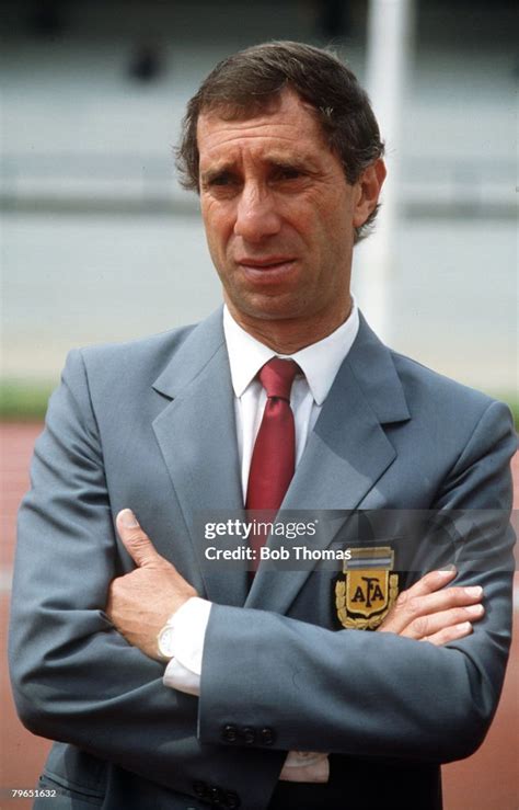 June 1986, Argentina Coach Carlos Bilardo pictured at the World Cup... News Photo - Getty Images