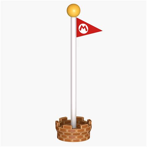 Goal-Pole Final Stage Flag Super Mario Assets 3D Model $19 - .c4d .fbx .obj - Free3D