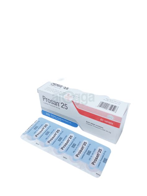 Prosan 25 Tablet 25mg - medicine - Arogga - Online Pharmacy of Bangladesh