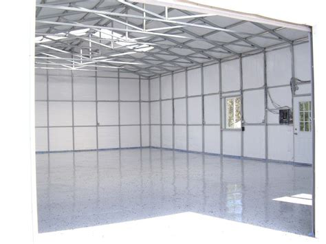 INTERIOR VIEW OF INSULATED GARAGE | Metal building kits, Metal garages, Metal garage kits