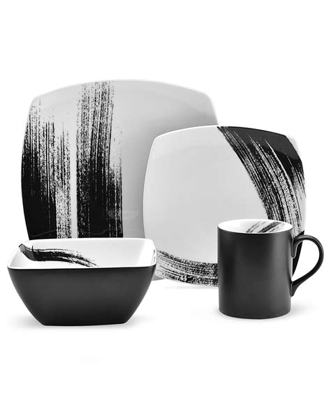 Mikasa Dinnerware, Brushstroke Square Collection - Casual Dinnerware - Dining & Entertaining ...