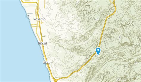 Map Rosarito Baja California Mexico