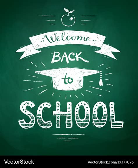 Welcome back to school poster Royalty Free Vector Image