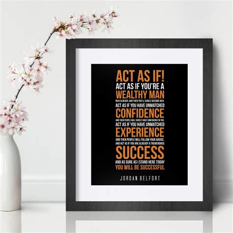 Jordan Belfort Inspirational Wall Art Print Motivational Quote Poster ...