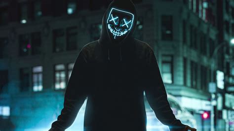 Neon Mask Guy Street 4k Neon Mask Guy Street 4k wallpapers | Mask guy, Neon, Guys