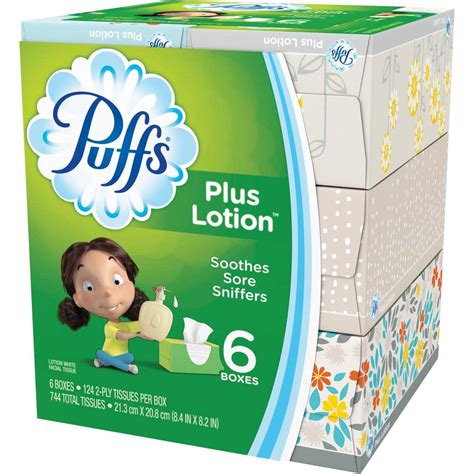 Puffs Plus Lotion 2-Ply Facial Tissue (6-Count) PGC39383 - The Home Depot