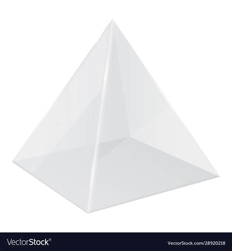 Transparent pyramid 3d geometric shape Royalty Free Vector