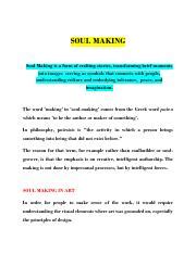 SOUL MAKING.pdf - SOUL MAKING Soul Making is a form of crafting stories ...