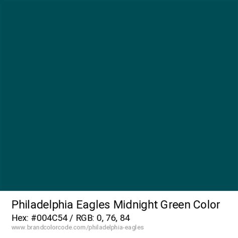 Philadelphia Eagles Brand Color Codes » BrandColorCode.com